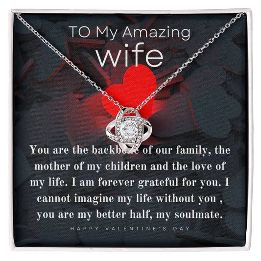 To My Wife Necklace, Romantic Wife Jewelry, Necklace for Wife, Anniversary Gift, Wife Birthday Gift, Mothers Day Gift for Wife from Husband